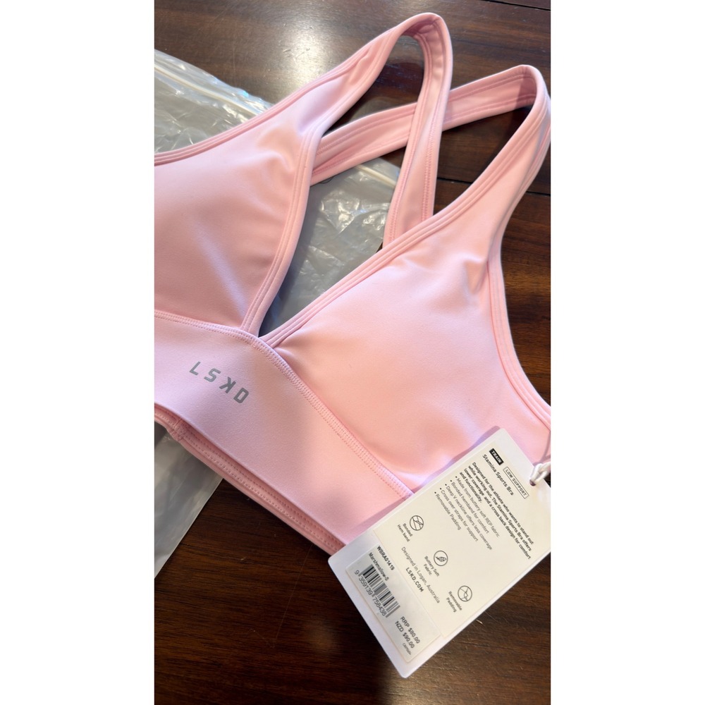 LSKD Stamina Sports Bra Marshmallow Pink Women's Small NEW NWT - Picture 8 of 16